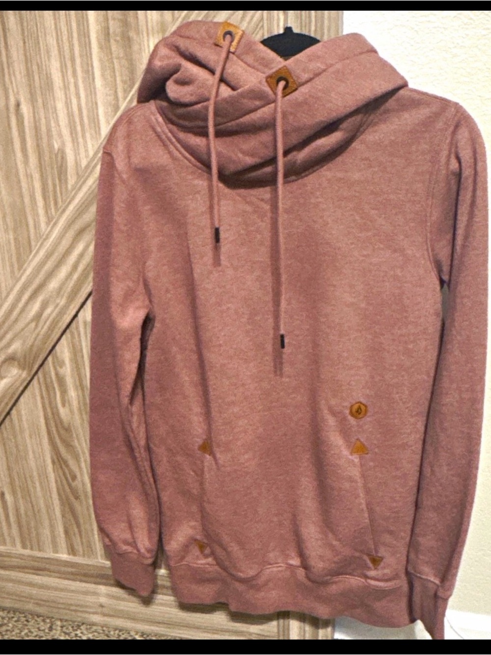 Volcom Dusty Rose Cowl Neck Pullover Sweater